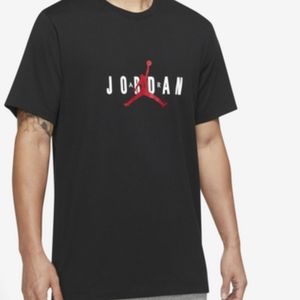 Black nike air jordan tshirt